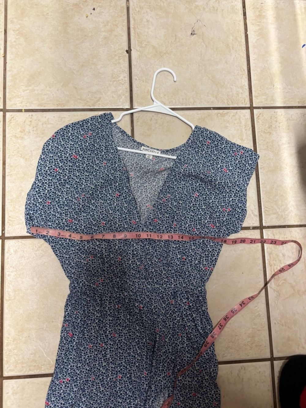 j.Crew Mercantile V-neck high-low ruffle-hem dress xs floral print - Picture 7 of 8